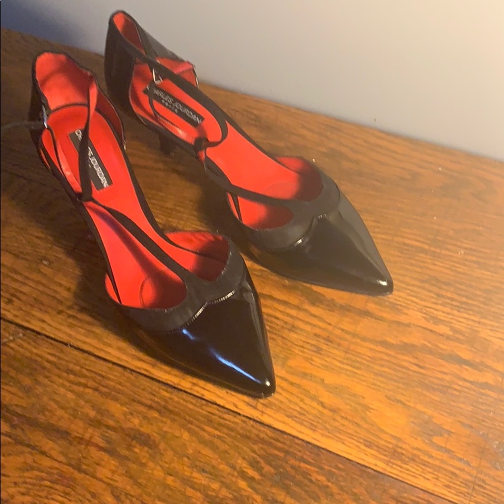 Charles Jourdan Patent leather flats kitten heel